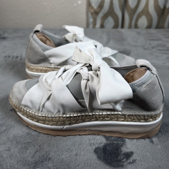 Free People Chapmin Suede Bow Detail Espadrille Platform Wedge Sneakers NWOT - Picture 5 of 11